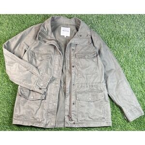 Madewell Jacket Size XXS Army Green Canvas Military Field Coat